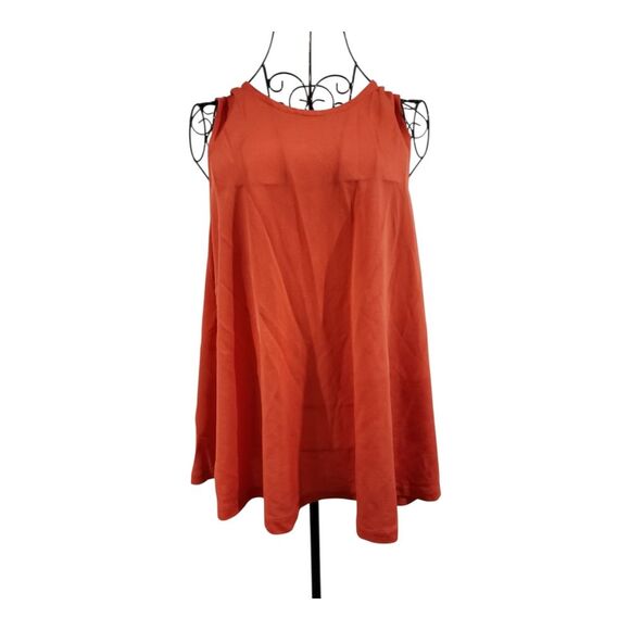 Country Road Women's Rust Tank Top Size XL Loose Fit Vacation Summer Flowy Loose - Picture 1 of 8